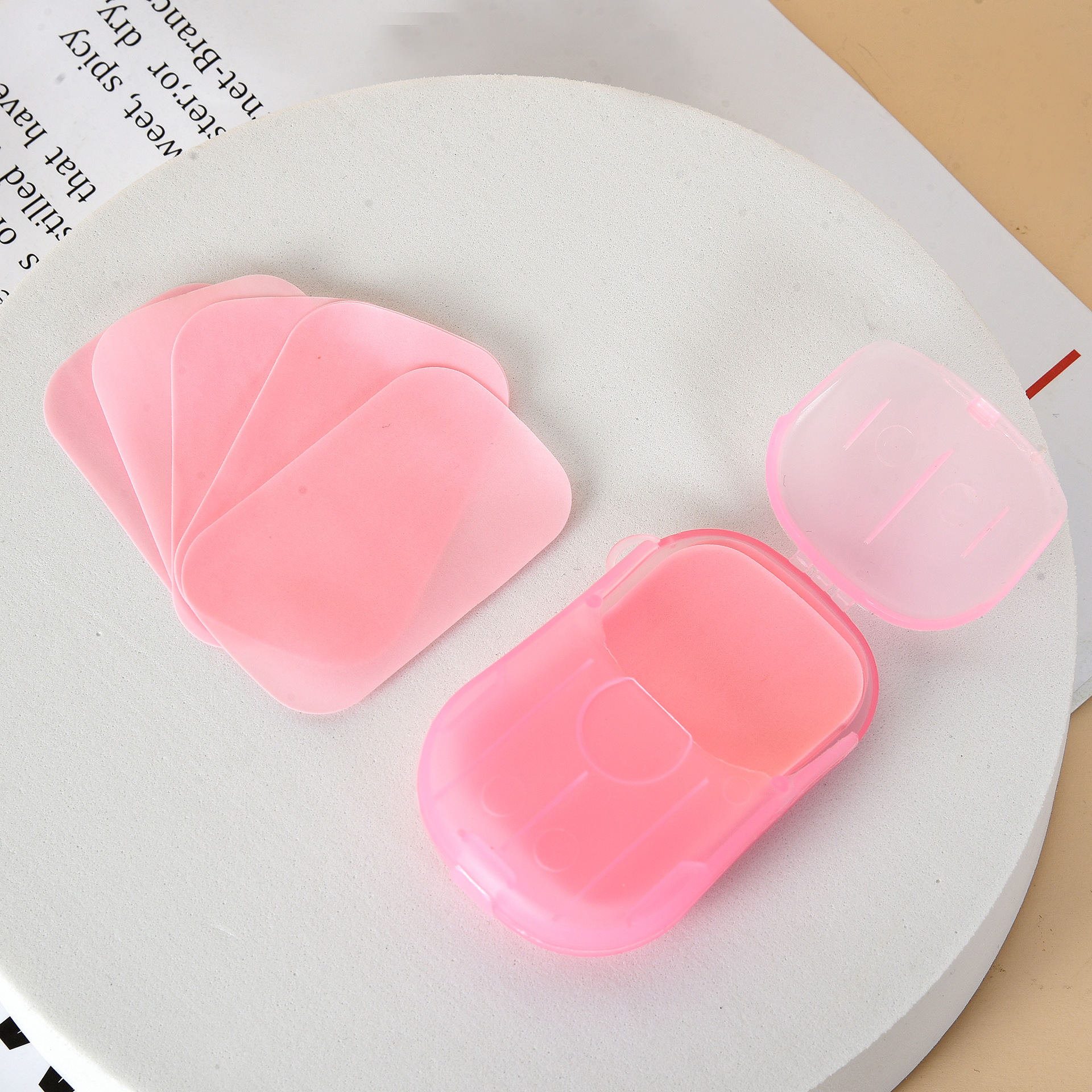 Disposable Portable Hand Washing Tablets Soap Flake Soap Slice Travel Product Paper Soap Cleaning 20 PCs Mouse Box