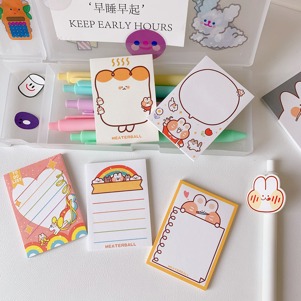 Korean Style in Cute Mengmeng Bunny Notepad Tearable Portable Notes Left Sticky Notes Memo Notepad Mini Book Korean Style in Cute Mengmeng Bunny Notepad Tearable Portable Notes Left Sticky Notes Memo Notepad Mini Book