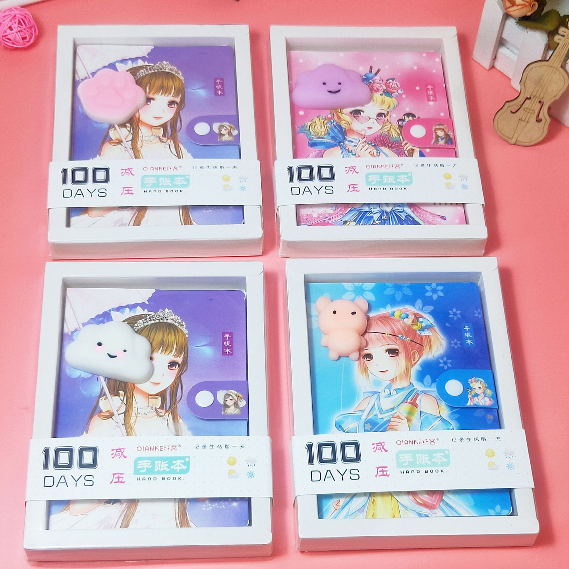 Creative Cartoon Cyber Celebrity Decompression Journal Book Vent Rebound Squeezing Toy Notebook Decompression Color Page Memo Diary Book