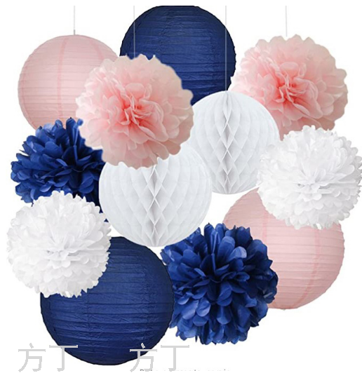 Birthday Party Decoration Set Birthday Background Decoration Supplies Floral Ball Honeycomb Ball Chinese Lantern