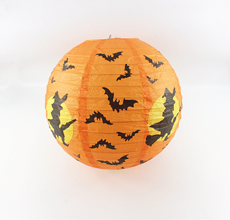 Halloween Pumpkin Lamp Chinese Lantern Pumpkin Bucket Skull Bat Ghost Skull GD Props Spider Dress Up Pendant