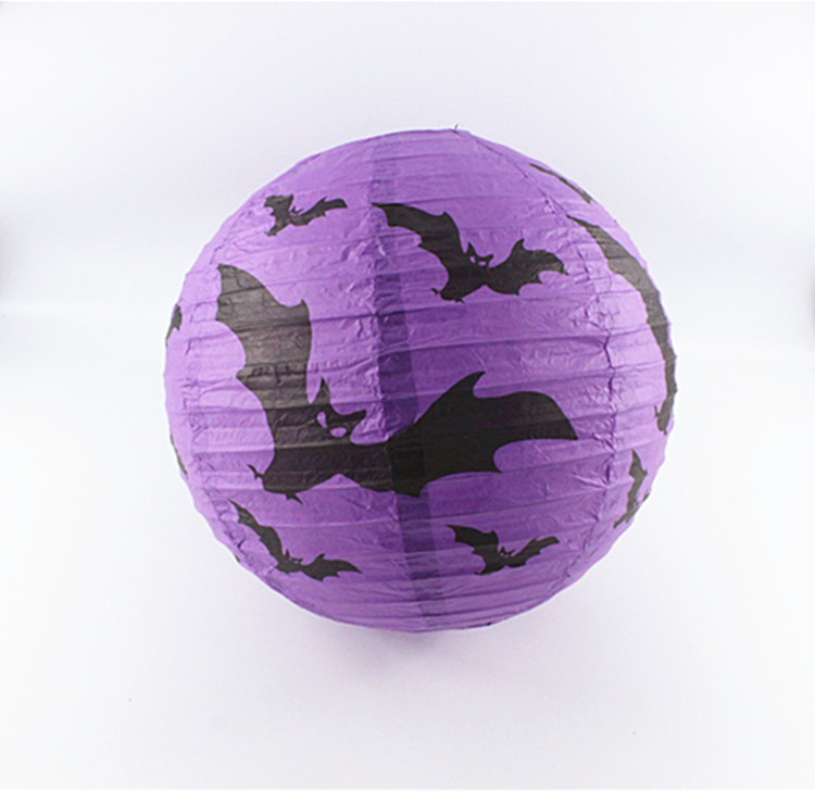 Halloween Pumpkin Lamp Chinese Lantern Pumpkin Bucket Skull Bat Ghost Skull GD Props Spider Dress Up Pendant