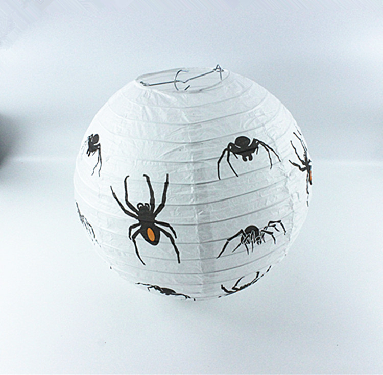 Halloween Pumpkin Lamp Chinese Lantern Pumpkin Bucket Skull Bat Ghost Skull GD Props Spider Dress Up Pendant