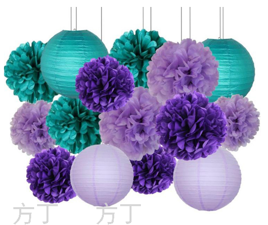Amazon Mermaid Theme Birthday Pulling Banner Party Balloon Chinese Lantern Floral Ball Party Supplies Birthday Set