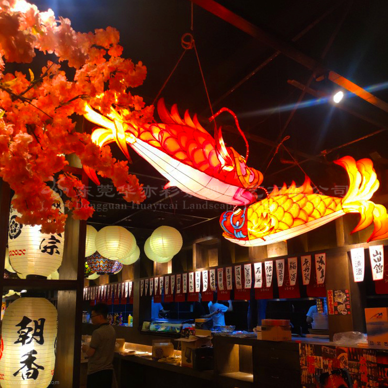 Japanese Style Handmade Led Fish Lantern Shape Internet Celebrity Minimalist Creative Chinese Style Festive Lantern