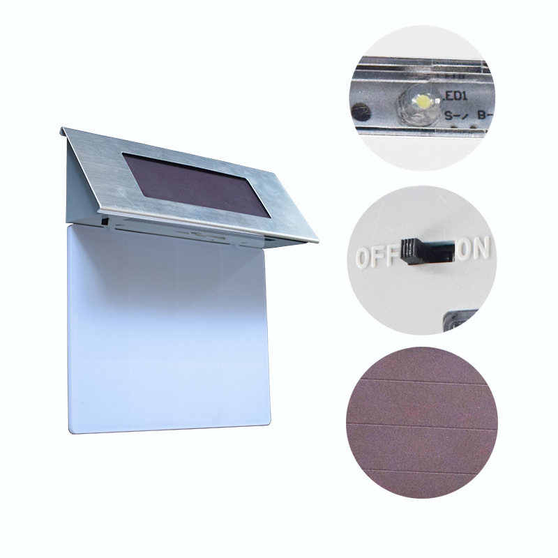 Cross-Border Solar Digital Doorplate Lamp Corridor Wall Home Garden Lamp Villa Road Sign Wall Lamp Number Light