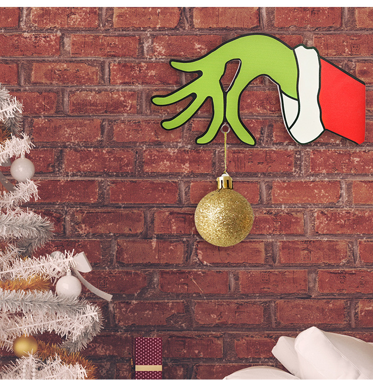 Cross-Border New Christmas Decoration Christmas Wooden Door Hanging Doorplate Christmas Grinch Garland Home Mall Decorations Cross-Border New Christmas Decoration Christmas Wooden Door Hanging Doorplate Christmas Grinch Garland Home Mall Decorations