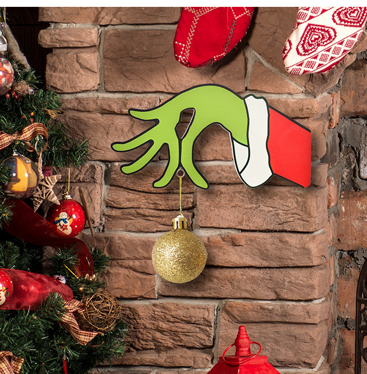 Cross-Border New Christmas Decoration Christmas Wooden Door Hanging Doorplate Christmas Grinch Garland Home Mall Decorations Cross-Border New Christmas Decoration Christmas Wooden Door Hanging Doorplate Christmas Grinch Garland Home Mall Decorations