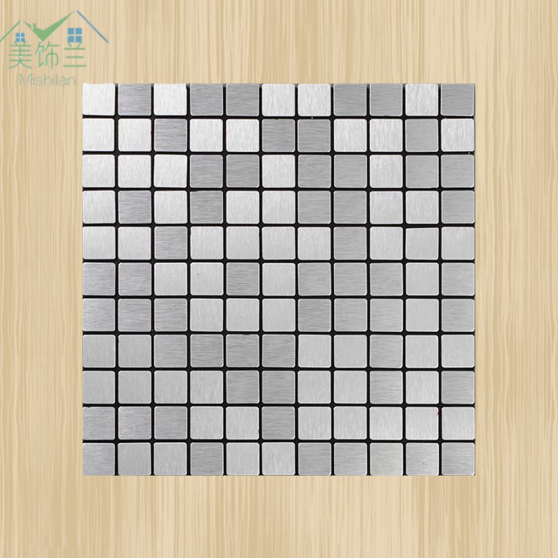 Metal Aluminum Plate Mosaic Background Wall Self-Adhesive Sticker Mosaic Tile Sticker Store Doorplate Signboard Stickers