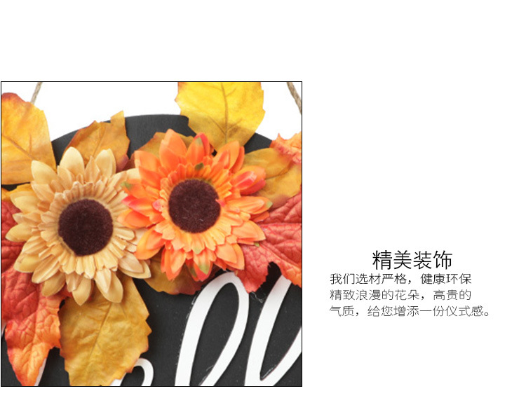 Thanksgiving Wooden Doorplate Pendant Halloween Decoration Scene Layout Home Crafts Emulational Flower Decoration Pendant Thanksgiving Wooden Doorplate Pendant Halloween Decoration Scene Layout Home Crafts Emulational Flower Decoration Pendant