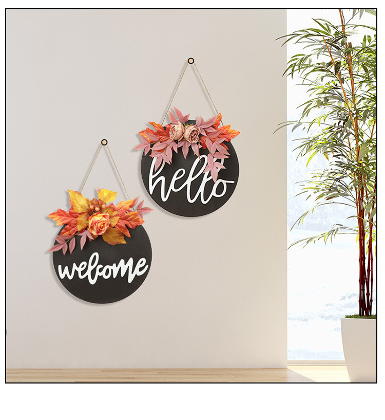 Thanksgiving Wooden Doorplate Pendant Halloween Decoration Scene Layout Home Crafts Emulational Flower Decoration Pendant Thanksgiving Wooden Doorplate Pendant Halloween Decoration Scene Layout Home Crafts Emulational Flower Decoration Pendant