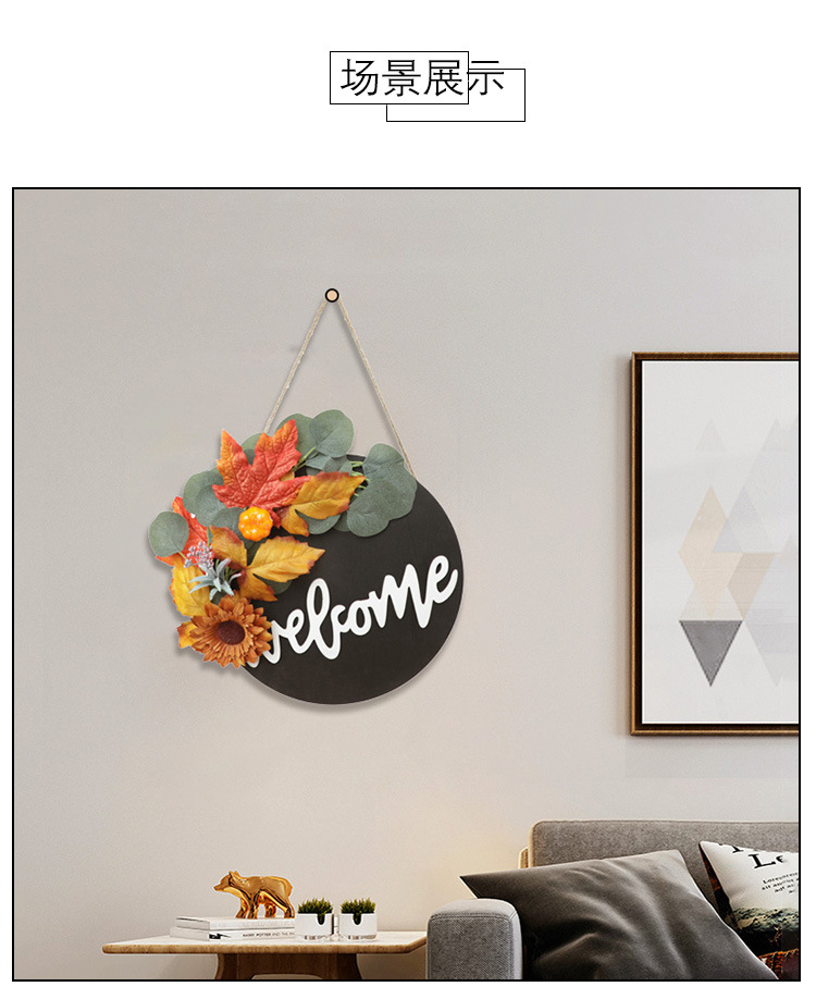 Thanksgiving Wooden Doorplate Pendant Halloween Decoration Scene Layout Home Crafts Emulational Flower Decoration Pendant Thanksgiving Wooden Doorplate Pendant Halloween Decoration Scene Layout Home Crafts Emulational Flower Decoration Pendant