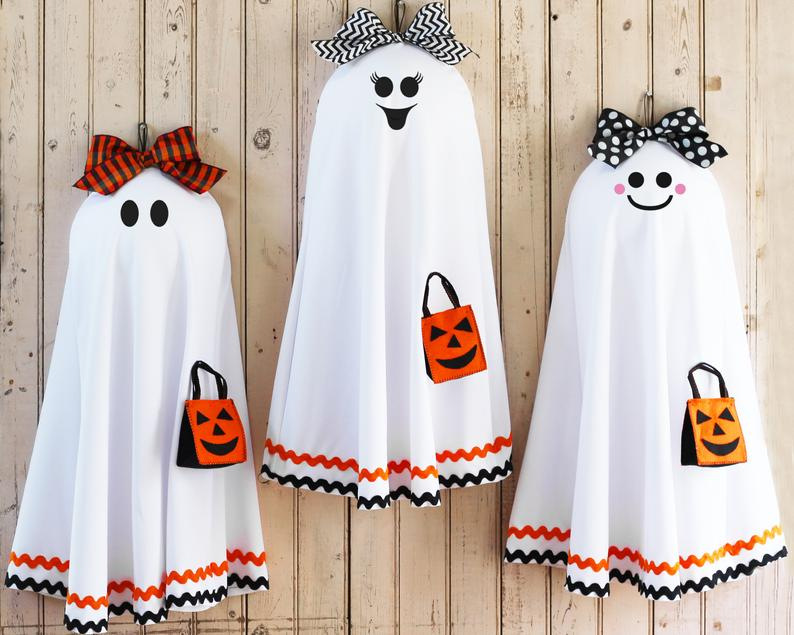 Cross-Border Hot Halloween Ghost Gate Wreath Doorplate Ornaments