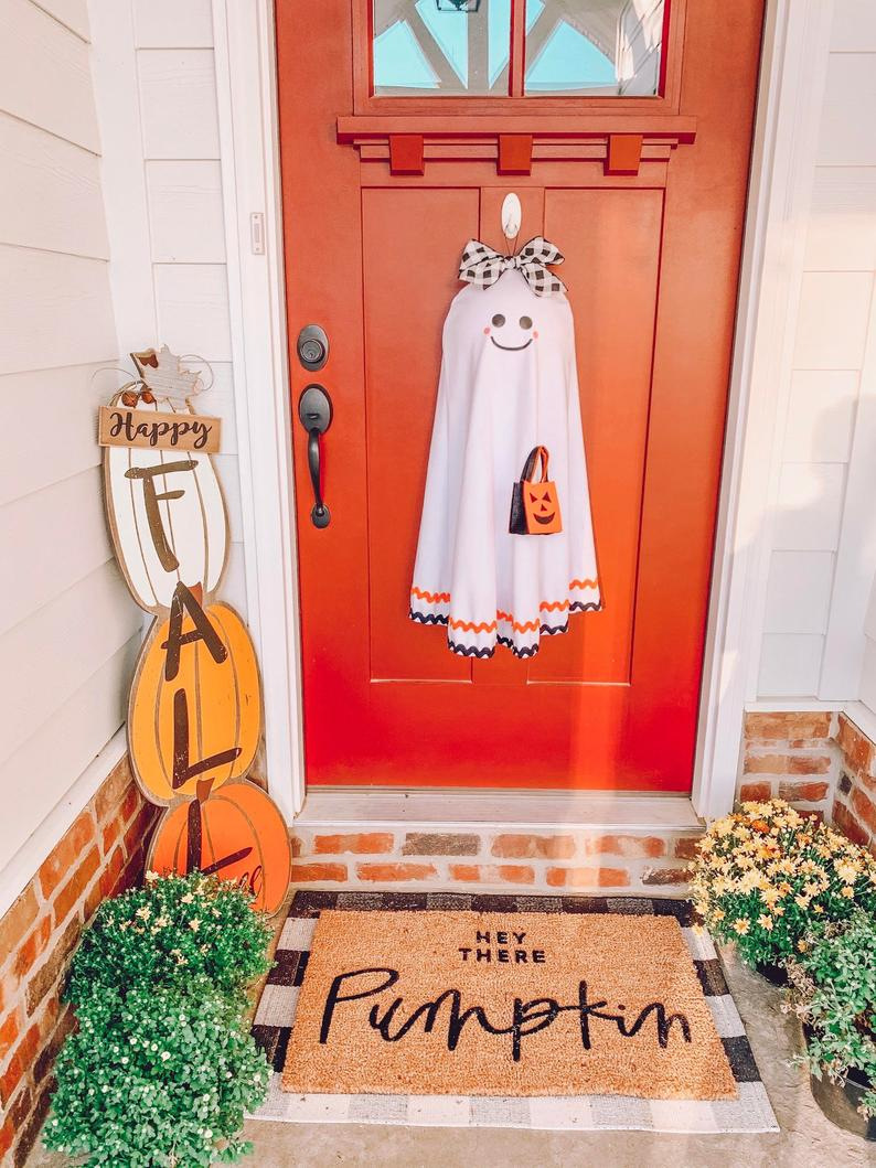 Cross-Border Hot Halloween Ghost Gate Wreath Doorplate Ornaments