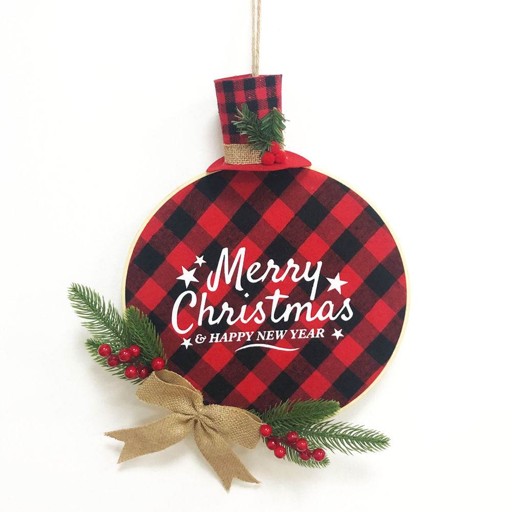 Christmas Garland Pendant Listing Christmas Decoration Venue Layout Props Wreath Decorations Door Hanging Welcome Doorplate