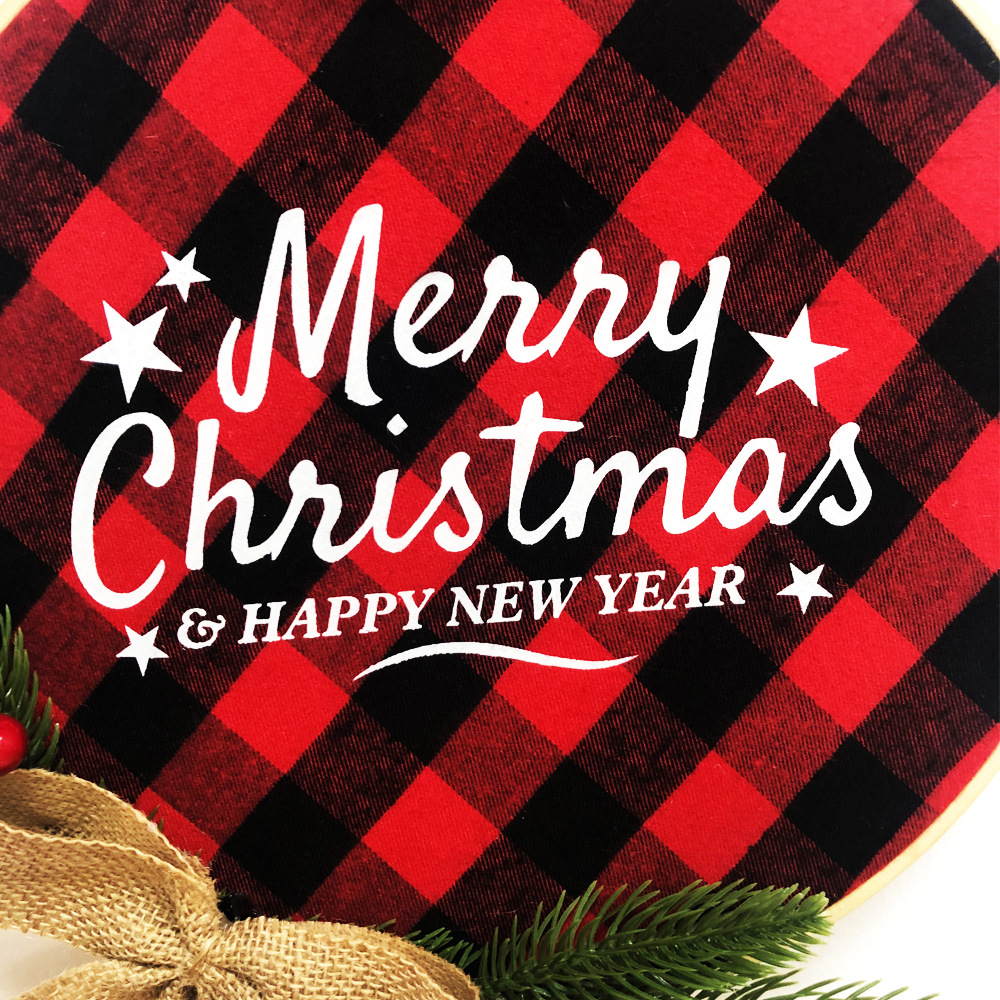 Christmas Garland Pendant Listing Christmas Decoration Venue Layout Props Wreath Decorations Door Hanging Welcome Doorplate