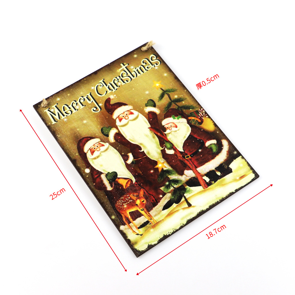 2021 New Wooden Christmas Pendants North American Country Style Old Man Snowman Brown Bear Elk Christmas Wood Piece Doorplate 2021 New Wooden Christmas Pendants North American Country Style Old Man Snowman Brown Bear Elk Christmas Wood Piece Doorplate