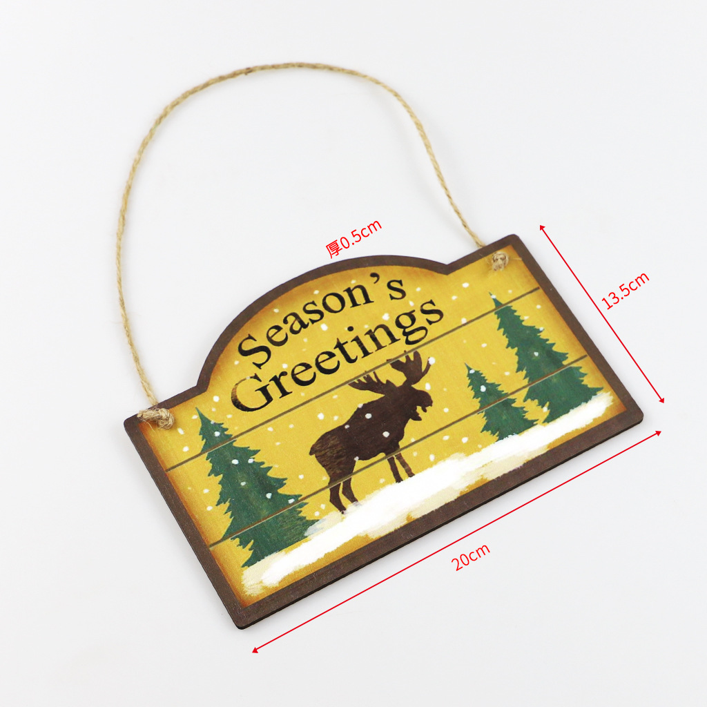 2021 New Wooden Christmas Pendants North American Country Style Old Man Snowman Brown Bear Elk Christmas Wood Piece Doorplate 2021 New Wooden Christmas Pendants North American Country Style Old Man Snowman Brown Bear Elk Christmas Wood Piece Doorplate