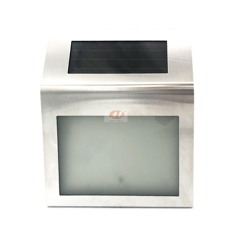 Outdoor Solar Powered Doorplate Light Led Stainless Steel Wall Lamp Lighting Decoration Garden Lamp Waterproof and Rainproof Household