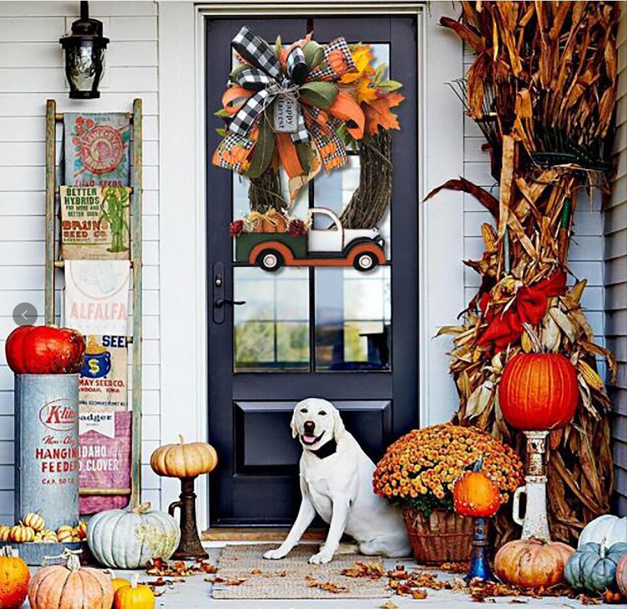 Cross-Border Hot Truck Garland Halloween Doorplate Hanging Decoration