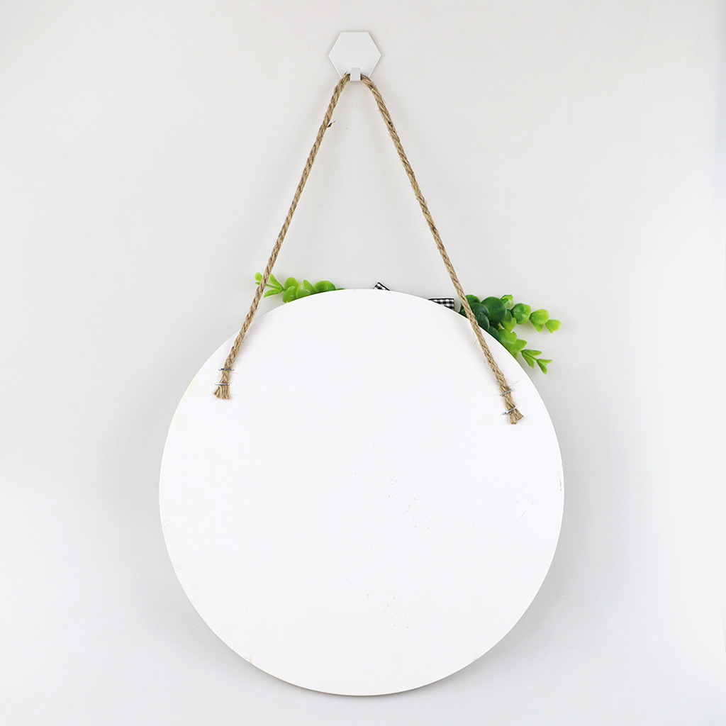 Country Style Welcome Front Door Mural Wall Decoration Wooden Ring Welcome Board Cross-Border E-Commerce Wooden Doorplate Spot Goods