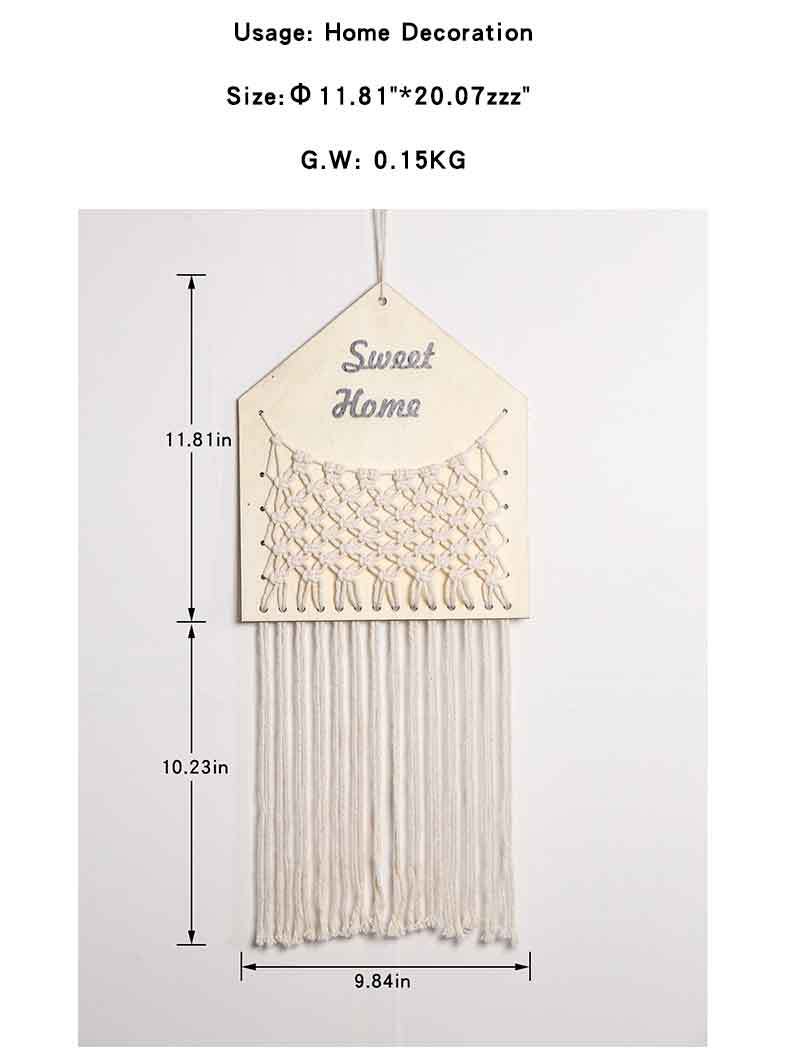 INS Woven Bohemian Creative Doorplate Home Decoration Flower Net Bag Tassel Woven Pendant Wall Decorative net INS Woven Bohemian Creative Doorplate Home Decoration Flower Net Bag Tassel Woven Pendant Wall Decorative net