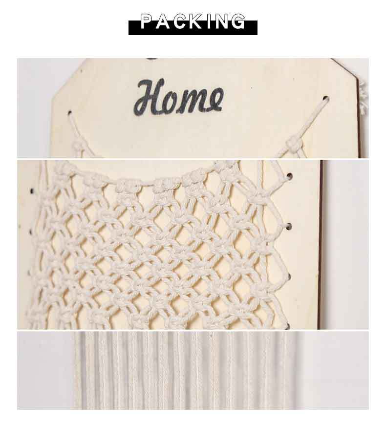 INS Woven Bohemian Creative Doorplate Home Decoration Flower Net Bag Tassel Woven Pendant Wall Decorative net INS Woven Bohemian Creative Doorplate Home Decoration Flower Net Bag Tassel Woven Pendant Wall Decorative net
