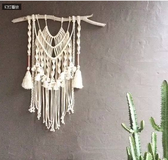 INS Woven Bohemian Creative Doorplate Home Decoration Flower Net Bag Tassel Woven Pendant Wall Decorative net INS Woven Bohemian Creative Doorplate Home Decoration Flower Net Bag Tassel Woven Pendant Wall Decorative net
