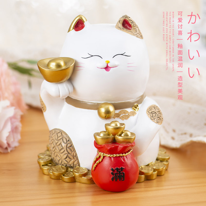 Creative Japanese Style Fortune Cat Children Saving Pot Desktop Decoration Opening and Housewarming Give as Gifts Home Decoration