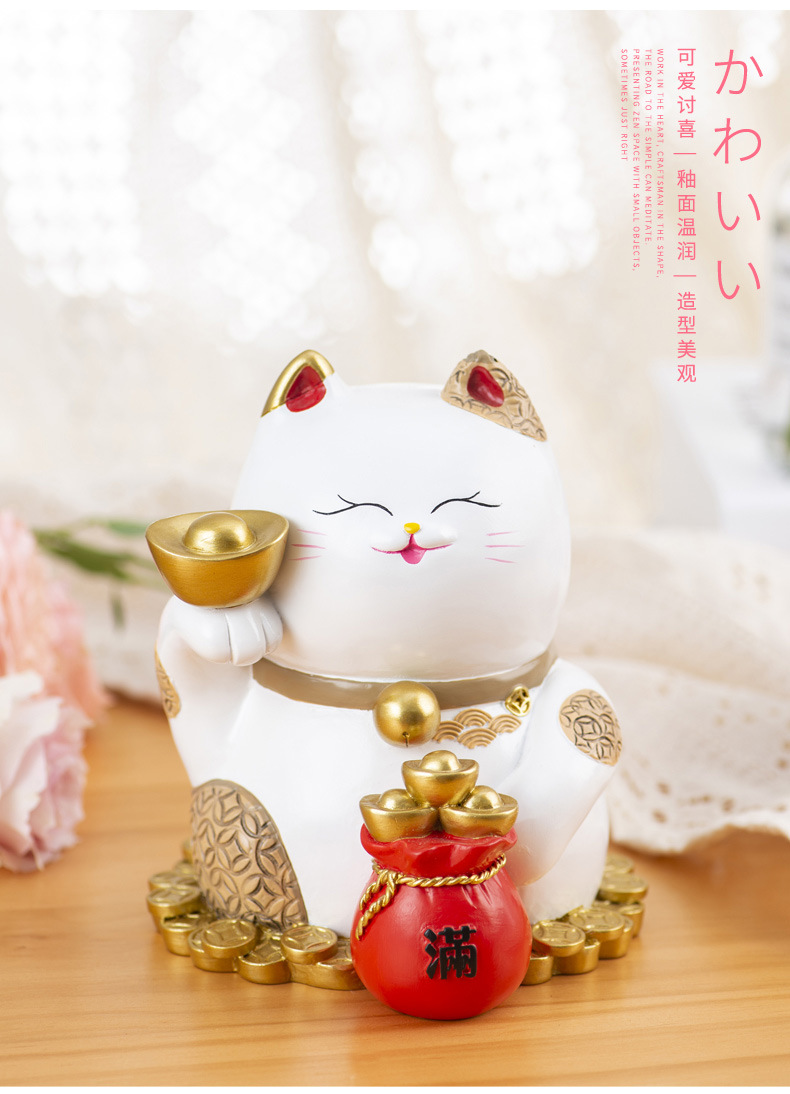 Creative Japanese Style Fortune Cat Children Saving Pot Desktop Decoration Opening and Housewarming Give as Gifts Home Decoration