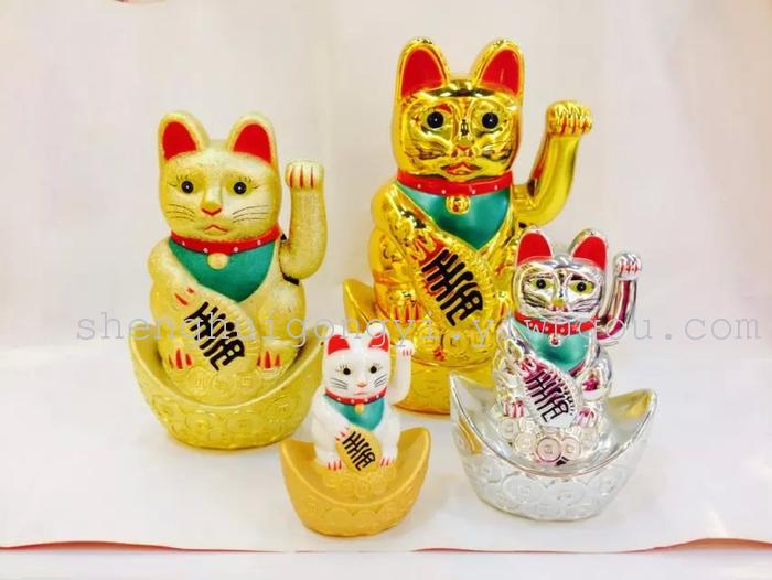 Lucky cat cat cat plastic electric hand waving Feng Shui Fortune Cat ornaments business gifts Lucky cat cat cat plastic electric hand waving Feng Shui Fortune Cat ornaments business gifts