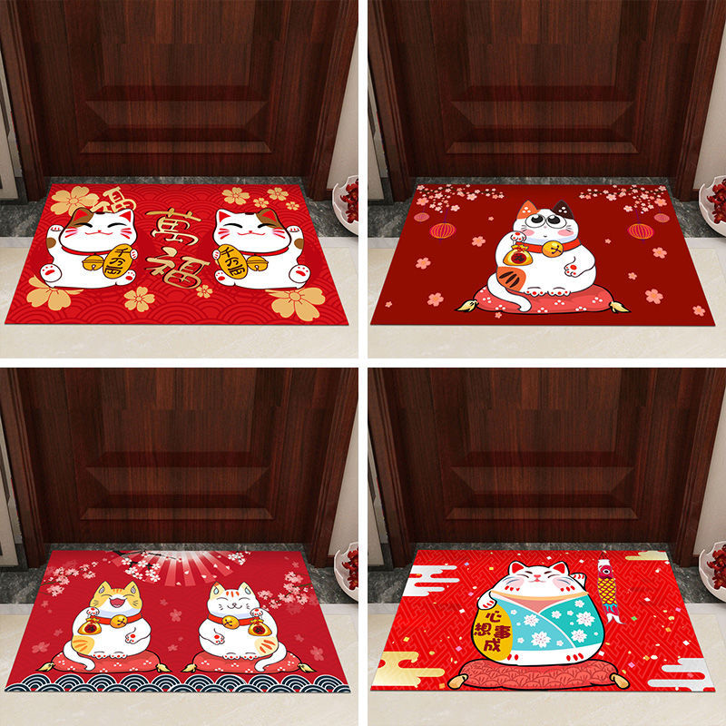 Fortune Cat Bathroom Non-Slip Floor Mat Home Door Mat Kitchen Carpet Bedroom Door Floor Mat Door Mat Fortune Cat Bathroom Non-Slip Floor Mat Home Door Mat Kitchen Carpet Bedroom Door Floor Mat Door Mat