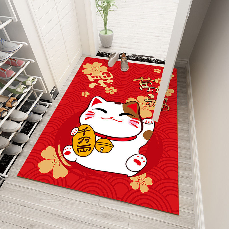 Fortune Cat Bathroom Non-Slip Floor Mat Home Door Mat Kitchen Carpet Bedroom Door Floor Mat Door Mat Fortune Cat Bathroom Non-Slip Floor Mat Home Door Mat Kitchen Carpet Bedroom Door Floor Mat Door Mat
