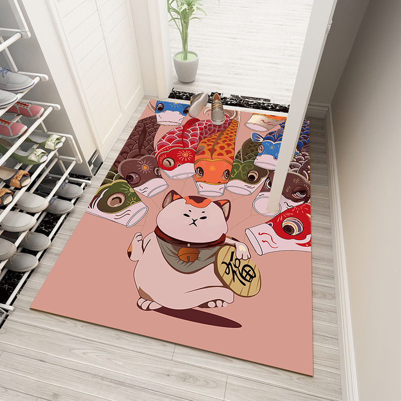 Fortune Cat Bathroom Non-Slip Floor Mat Home Door Mat Kitchen Carpet Bedroom Door Floor Mat Door Mat Fortune Cat Bathroom Non-Slip Floor Mat Home Door Mat Kitchen Carpet Bedroom Door Floor Mat Door Mat