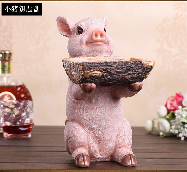 Fortune Cat Decoration Animal Resin Crafts European-Style Home Decoration Hallway Shoe Cabinet Key Storage Box