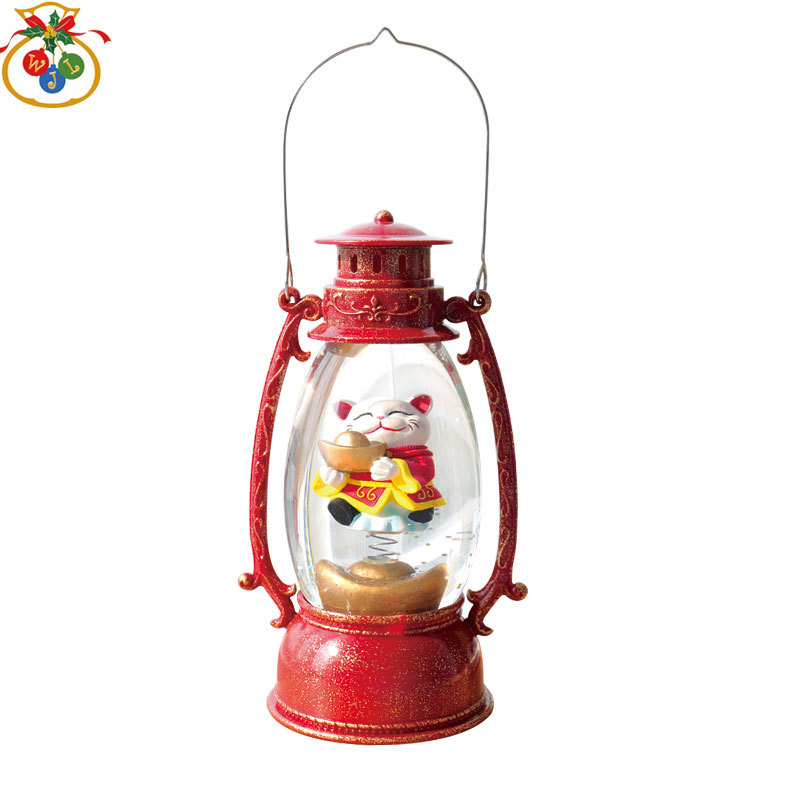 WJL-018 Lucky Storm Lantern TikTok Storm Lantern Ambience Light Led Small Night Lamp New Year Gift Pig Year Fortune God Lucky Cat