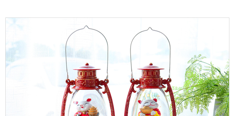 WJL-018 Lucky Storm Lantern TikTok Storm Lantern Ambience Light Led Small Night Lamp New Year Gift Pig Year Fortune God Lucky Cat