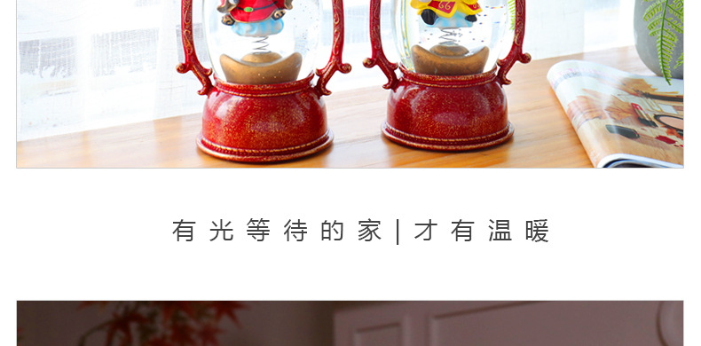 WJL-018 Lucky Storm Lantern TikTok Storm Lantern Ambience Light Led Small Night Lamp New Year Gift Pig Year Fortune God Lucky Cat