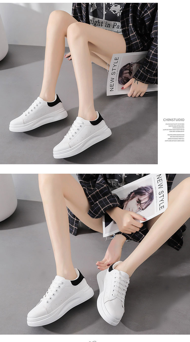 White shoes female 2019 autumn new thick soles sports leisure shoes students increase running shoes list tide White shoes female 2019 autumn new thick soles sports leisure shoes students increase running shoes list tide
