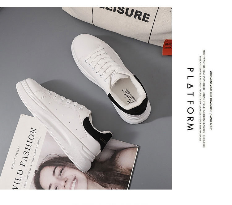 White shoes female 2019 autumn new thick soles sports leisure shoes students increase running shoes list tide White shoes female 2019 autumn new thick soles sports leisure shoes students increase running shoes list tide