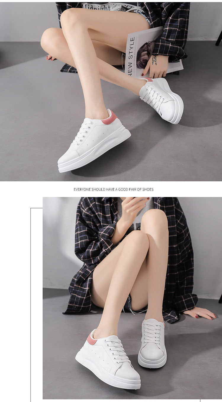 White shoes female 2019 autumn new thick soles sports leisure shoes students increase running shoes list tide White shoes female 2019 autumn new thick soles sports leisure shoes students increase running shoes list tide