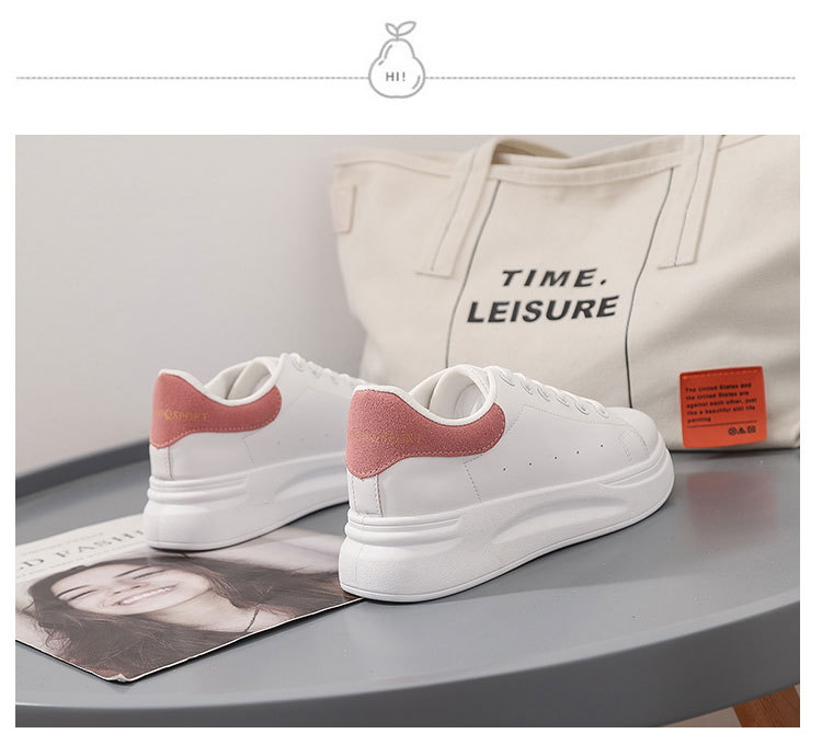 White shoes female 2019 autumn new thick soles sports leisure shoes students increase running shoes list tide White shoes female 2019 autumn new thick soles sports leisure shoes students increase running shoes list tide