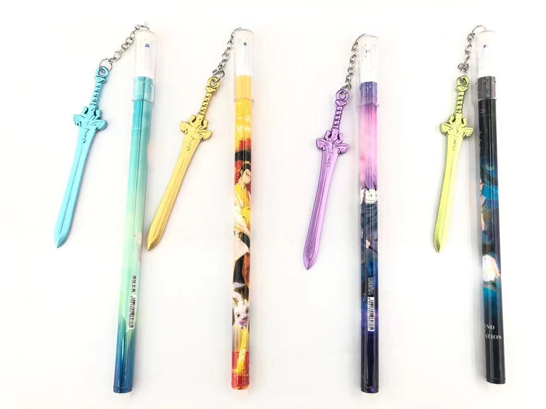 Magic List Pendant Gel Pen Creative Weapon Pendant Ball Pen Student Studying Stationery Cute Pendant Gel Pen