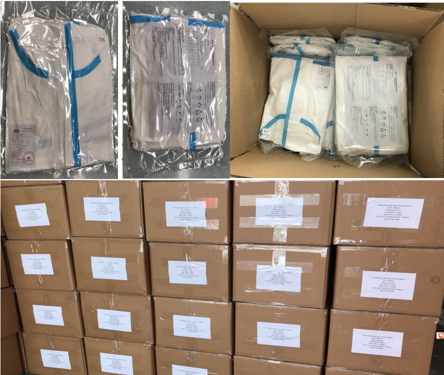 Shuangbai List Factory in Zhejiang Province sells one-piece medical protective clothing with cap medical isolation clothing Shuangbai List Factory in Zhejiang Province sells one-piece medical protective clothing with cap medical isolation clothing