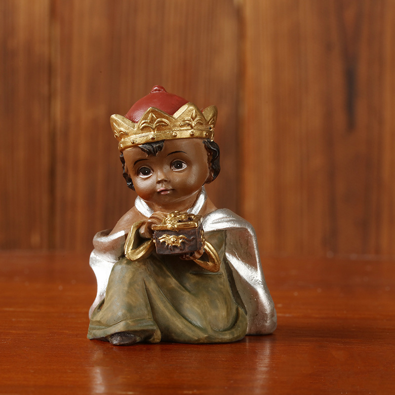 Cross border Christmas cartoon manger group resin crafts to display a Nativity religious gifts foreign trade list processing