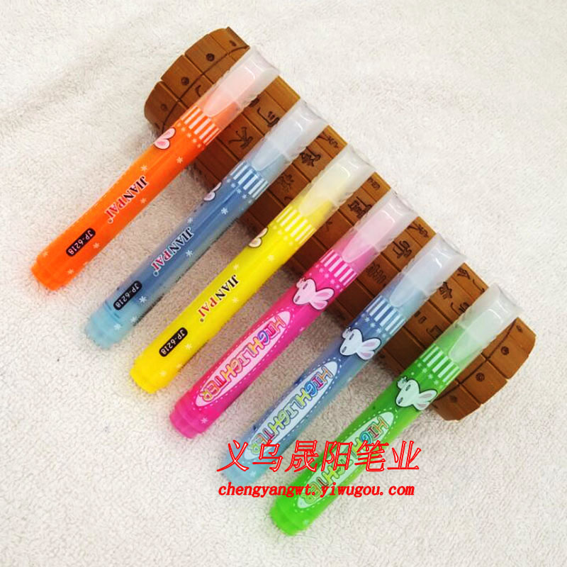 Arrow 6218 Fluorescent pen 4 PVC bag Marking list dividing data highlighter