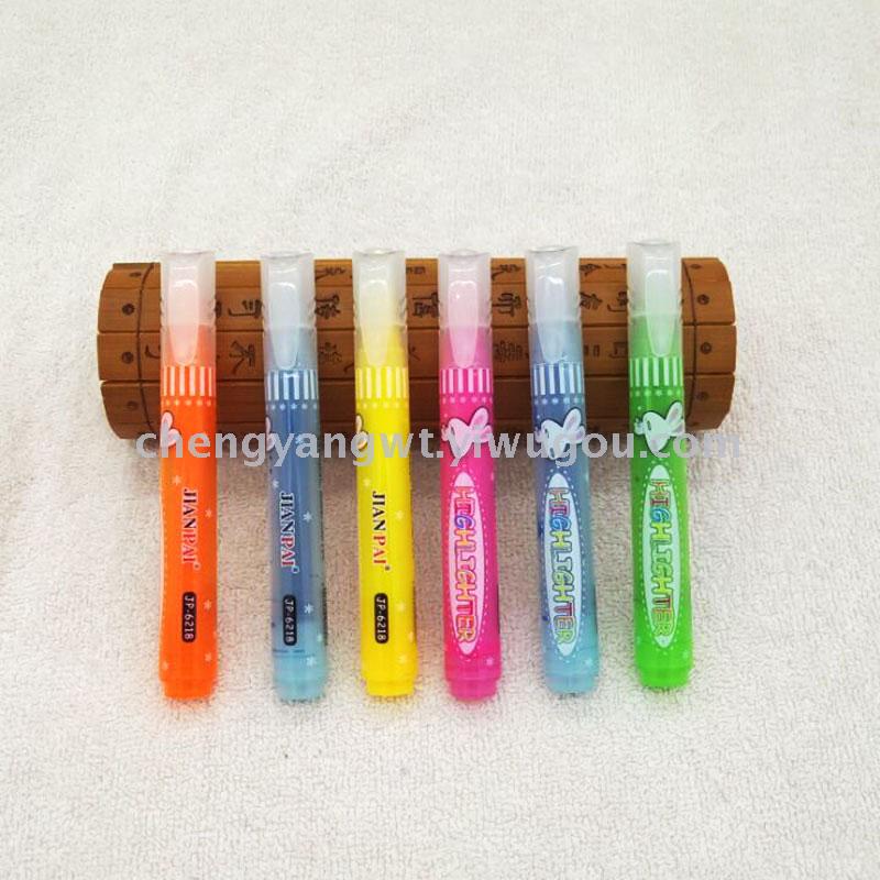 Arrow 6218 Fluorescent pen 4 PVC bag Marking list dividing data highlighter Arrow 6218 Fluorescent pen 4 PVC bag Marking list dividing data highlighter