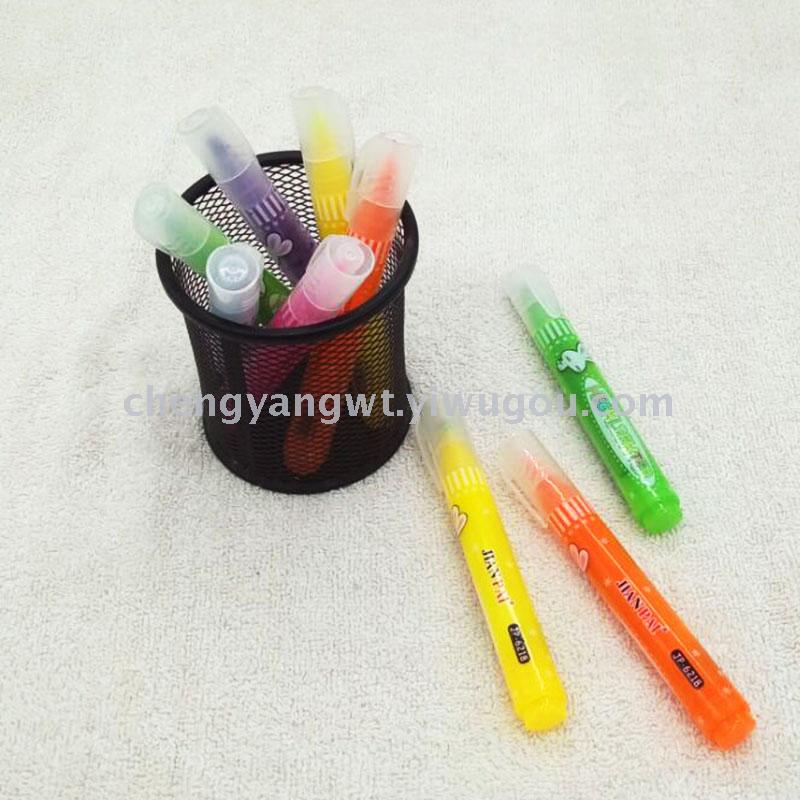 Arrow 6218 Fluorescent pen 4 PVC bag Marking list dividing data highlighter Arrow 6218 Fluorescent pen 4 PVC bag Marking list dividing data highlighter