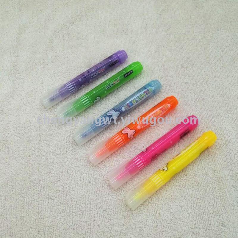 Arrow 6218 Fluorescent pen 4 PVC bag Marking list dividing data highlighter Arrow 6218 Fluorescent pen 4 PVC bag Marking list dividing data highlighter