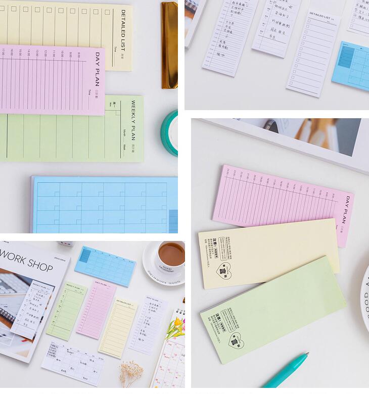 Japanese and Korean Creative New Xiaoqing New Day and Month List Learning Notepad Note Sticker Tearable and Sticky Wholesale Japanese and Korean Creative New Xiaoqing New Day and Month List Learning Notepad Note Sticker Tearable and Sticky Wholesale